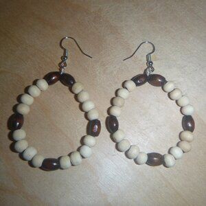 Afrocentric Earrings / Beaded Earrings / Wooden Earrings / Handcrafted Earrings